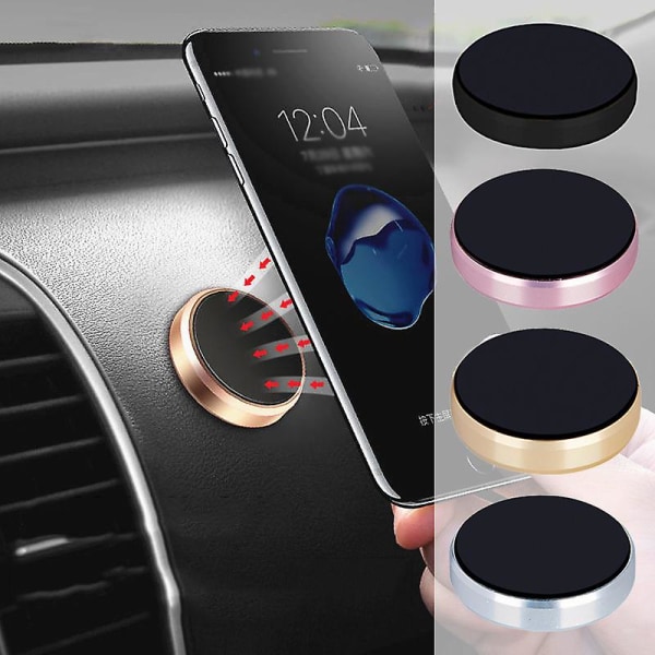 Magneettinen autopuhelinteline Puhelintelineet iPhonelle Huawei Samsung Xiaomi magneettikiinnitysteline Matkapuhelimen autotelineen tuki GPS - universal autoteline Rose Gold