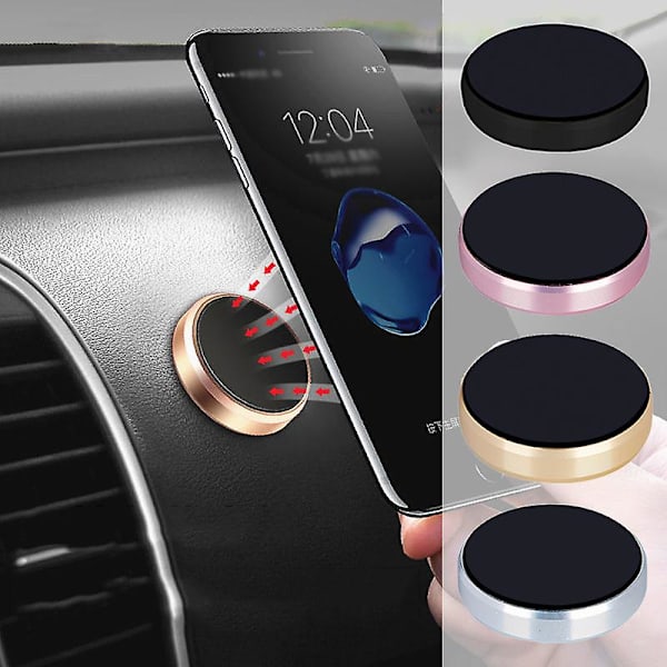 Magnetisk bilhållare Telefonställ för Iphone Huawei Samsung Xiaomi Magnetfäste Stativ Mobiltelefon Bilhållare Support Gps - Universal bilfäste Silver