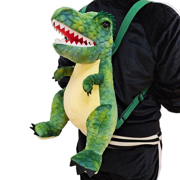 Kreativ 3D Dinosaur Ryggsäck Söt djur Tecknad Plysch Ryggsäck Dinosaurier Väska För Barn Barn Presenter A One Size