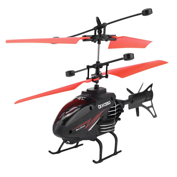 Mini RC Infraröd induktionsfjärrkontroll RC Toy 2CH Gyro Helikopter RC Drone Red