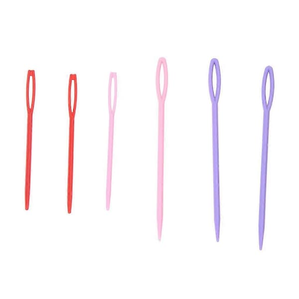 2 storlekar nål plast flätverktyg tråd 6 sömnadssmycken multicolor