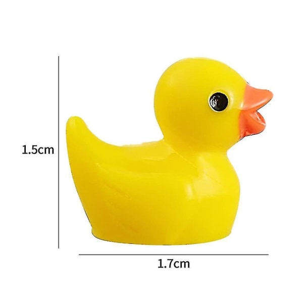 Mini Gule Ænder Ænder Tiny Duckies Have Landskab Akvarium Dukkehus Potteplanter Dekoration 100 Pcs