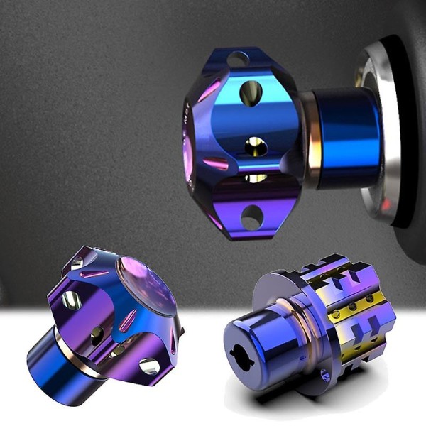 Motorcykel Cnc Cover Hexagon Burned Titanium Key Head Case Shell Cafe Racer Modifierad Burn Blue Key Bit Tillbehör Universal| | 2