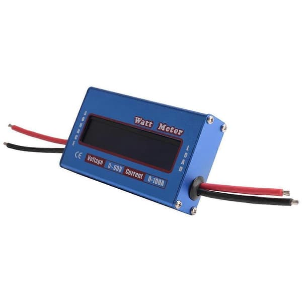 Digital Wattmeter Wattmåler Effektmåler DC 60V 100A Balanse Spenning Batterikontroll