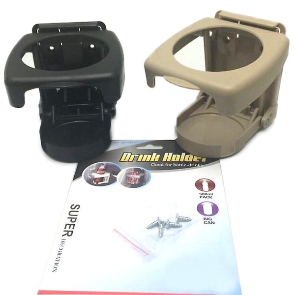 Auton juomapidike Mukinpidike Universal taittuva pulloteline CAN Teline Vehicle Cup Teline Teline Auton tuuletusaukot Cupin lasinaluset|juomatelineet| brown