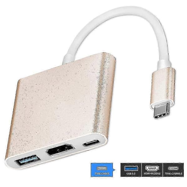 Typ C-adapter, USB 3.1-hub USB-C och 3 portar kompatibel