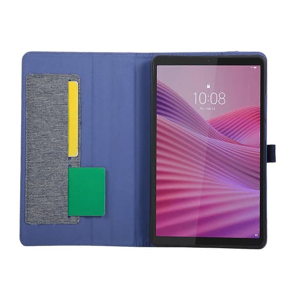 Stoftekstur Horisontal Flip Læder Tablet Etui Til Lenovo Tab K9 / Tab One Blue