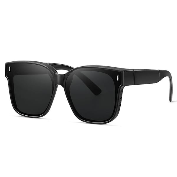 Foldbare Suncovers Solbriller Over Briller Sort sort black