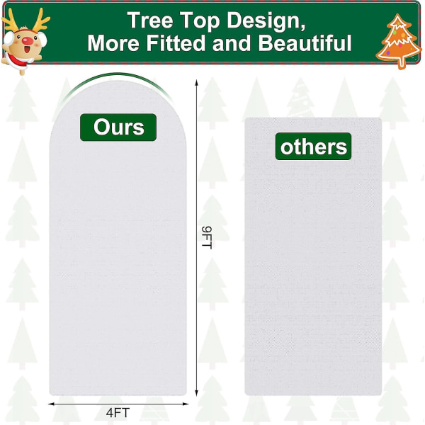 9 X 4ft opretstående juletræsopbevaringspose - Justerbare juletræsopbevaringsdæksler - Non-woven Kb 9FT x 4FT