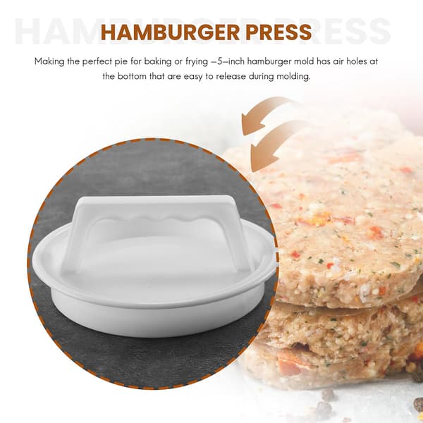 Burger Press Hamburger Patty Maker, fungerar bäst för Burger Making Kit, Hamburger Patty Maker för Grill