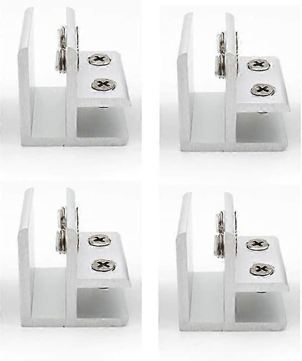 4 pak 90 klemmer til glas til glas, fastgørelse til to sidepaneler, bruser, borde, paneler, 10-12mm 3,8*4*4cm N