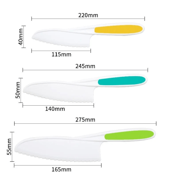 Lasten veitsisarja 6 osaa - Lapsiystävälliset veitset Multicolor multifärg