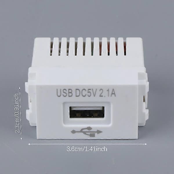 USB Strømmodul 220V 5V Transformator 2.1A USB Ladekontakt Switching Adapter