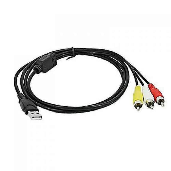 USB til 3RCA Audio Video A/V Camcorder Adapterkabel til TV Mac PC Værktøj