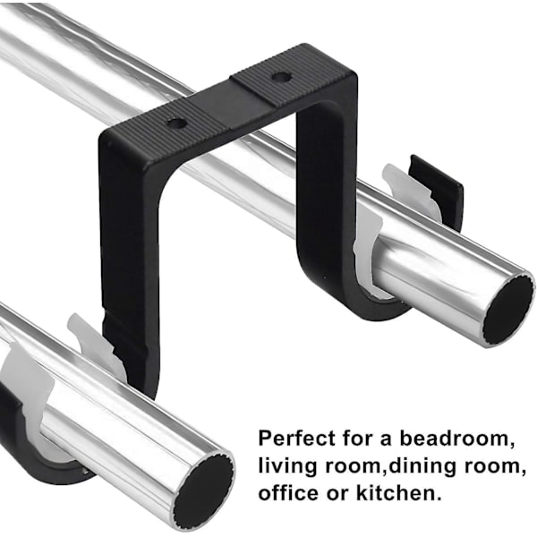 Support Pour Tringle Rideau 2 Pices Väggmålning Double Support Tringle Rideaux Plafond En Alliage D'aluminium Antirouille Appropri Tringle Du Diamtre De 28