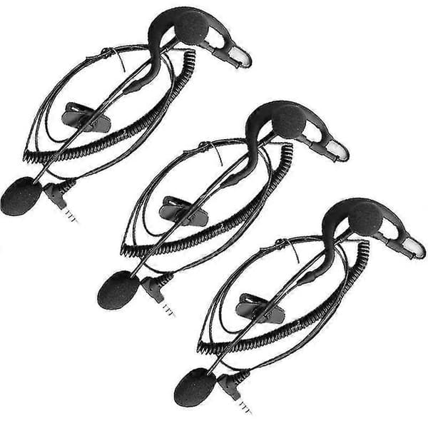 3st Domarheadset Öronkrok Hörlurar 3,5 mm Jack För Vnetphone V4/6c Plus/pro Motorcykelintercom