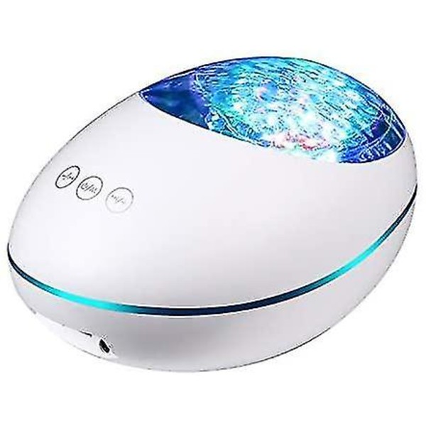 Projektorlampe Bluetooth Led Farveskiftende Natlys Med Fjernbetjent Timer, 8 Lystilstande, Musik Pla