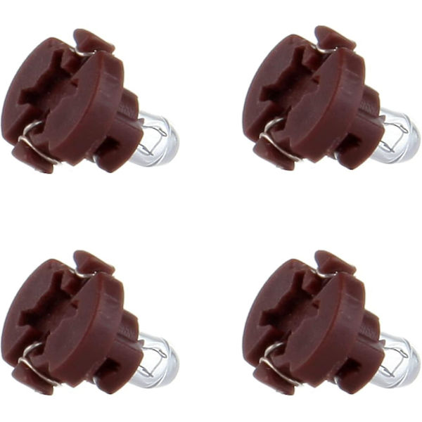 4-pack Ersättningslampa för instrumentpanelen i Dash A/C, instrumentpanelens mätare, varmvit T3 Neo Wedge halogenlampa 12V