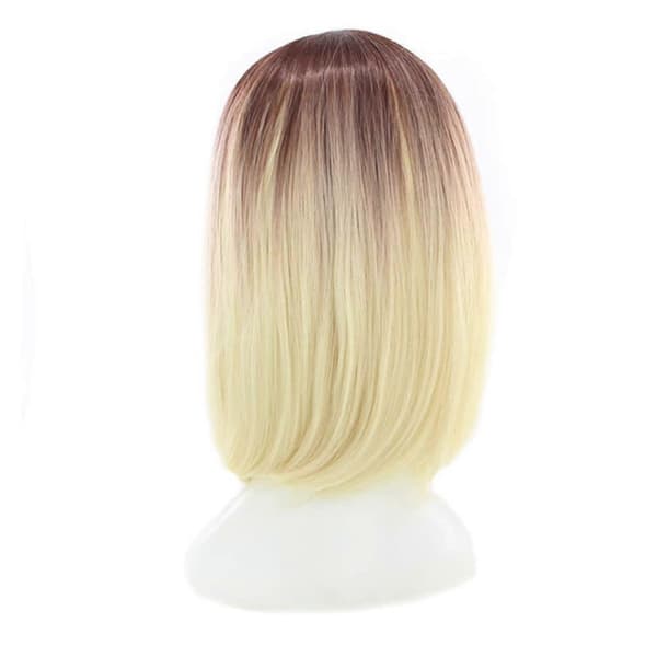 Anime Cosplay Peruk Gradient Blond Kort Rak Unisex Justerbar Passform Lågt Underhåll