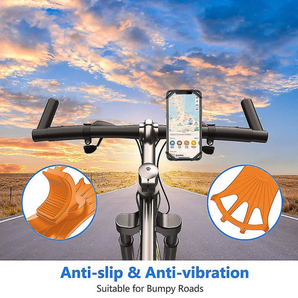 Cykel Motorcykel Telefonfäste: 360 Rotation Silikon Mountain Bicycle Styre Mobilhållare