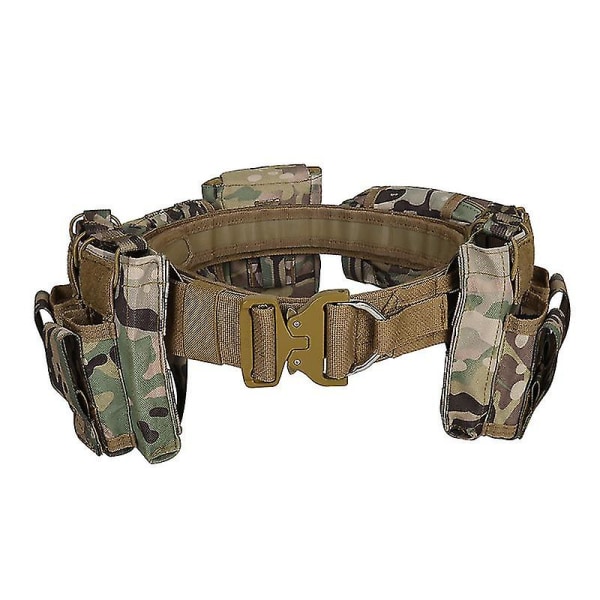 Idogear 2 tommer taktisk bælte Quick Release Metalspænde Molle Airsoft Herrebælter Camo 3415 nini