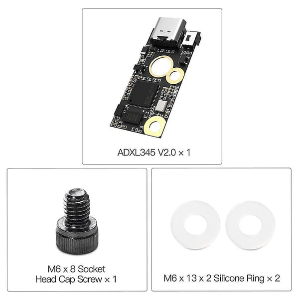 Adxl345 V2.0 Accelerometer Board Stealthburner til Klipper Extruder Hotend 3D Printer Dele [xh] Black