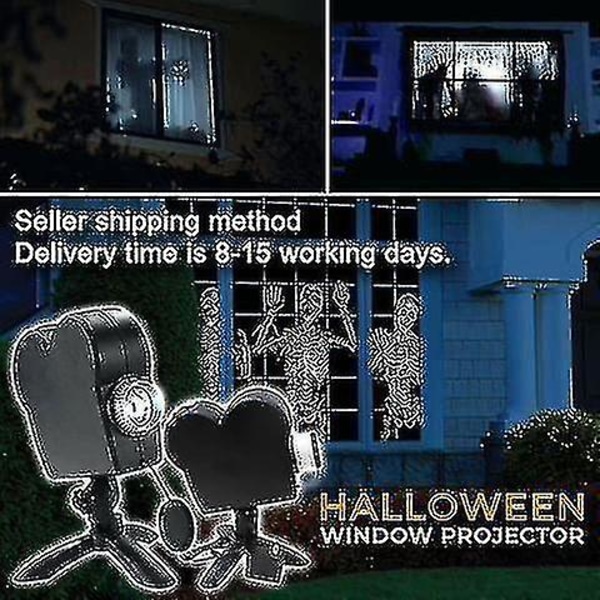 Window Wonderland Projektor til Halloween & Juleskærm Laser Dj Scenelampe Spotlights Ghost US