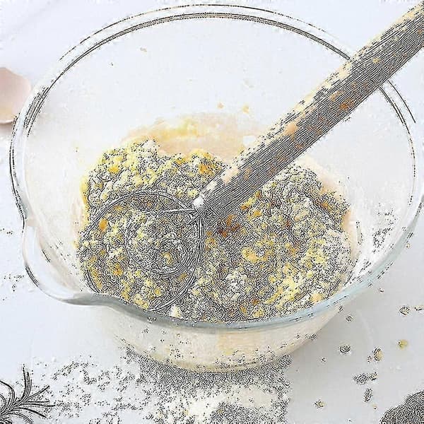Deigvisp og skrape i rustfritt stål, 2 deler sett med 5 erstatningsblader for brødbaking