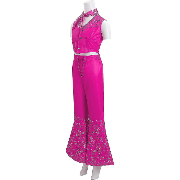 Piger Barbie Kostume Pink Kjole Kvinder 2023 Film Cosplay Kjoler Dukke Narbie Kostume Rose XL