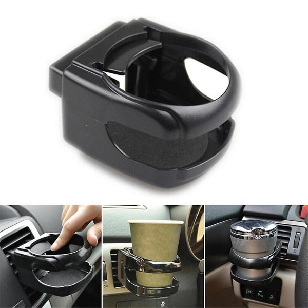 Automukinpidike Universal Auton juomakiinnitysteline Auton ilmanpoistoaukko Mukitelineteline Autotuote Autotarvikkeet - Juomatelineet Silver and Black