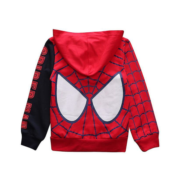 Barn Pojkar Hoodie Sweatshirt Baby Kids Spider-man Hoodie Jacka Toppar Jacka Red 120