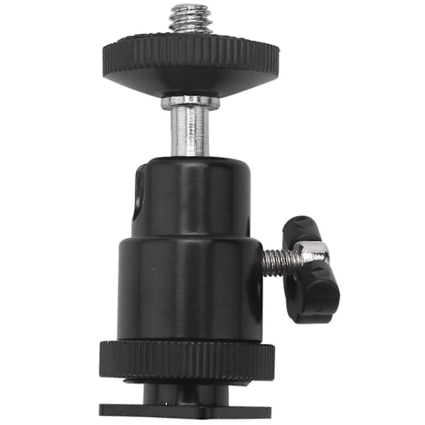 Mini Kulhuvud [2-pack] Med Blixtskofäste Adapter 360 Grader 1/4 Tum Små Kulhuvuden Vridbara -Ba