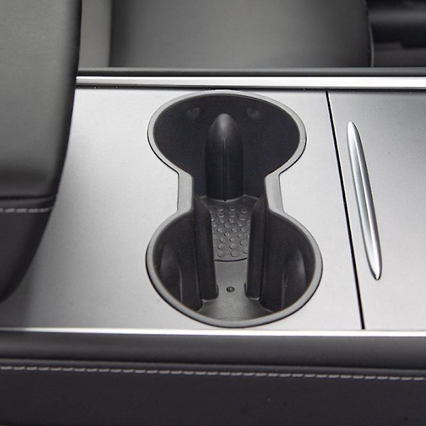 Auton vesikuppipidikkeen säilytyslaatikko Myrkytön Mauton keskikonsoli Lisävarusteet Yhteensopiva Tesla Mallin 3/v 2021 2022 kanssa| | Gray
