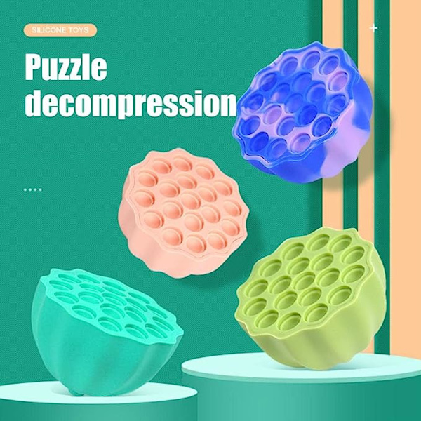 Lotus Push Bubble Sensorisk Fidget Legetøj Silikone Stress Relief Legetøj