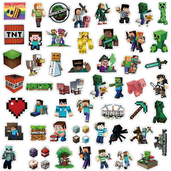 50 kpl Minecraft-sarjakuvatarrat