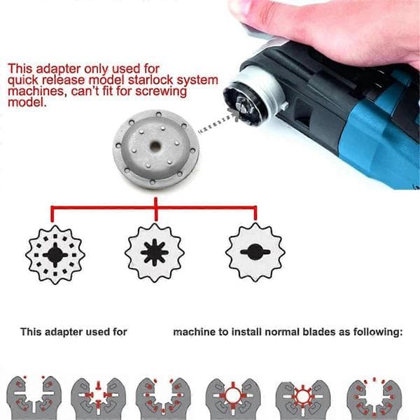 Multiverktøyfesteadapter for Starlock System Multimaster Elektroverktøy Oscillerende Sagbladadapter for Starlock
