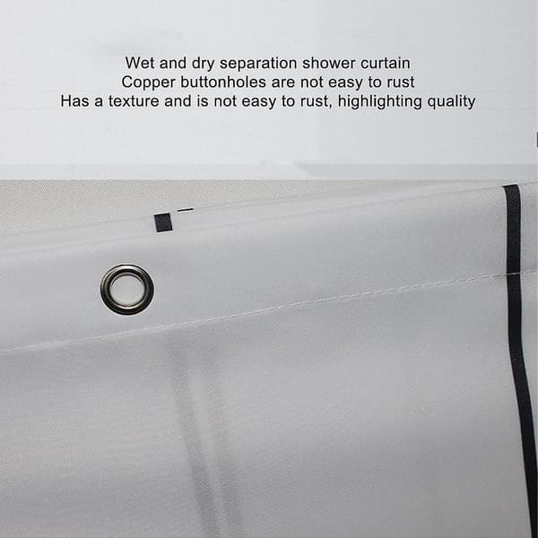 Polyester Förtjockad Mögelsäker Duschdraperi - Anti Mögel Och 200W*180H