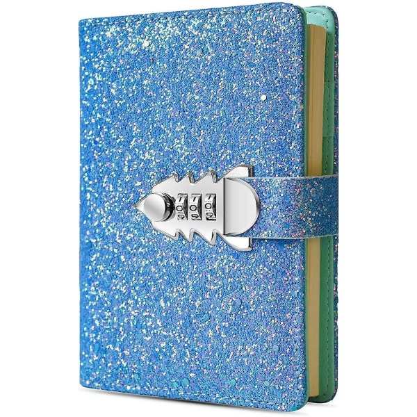 Digital Password Journal Kombinationslås Dagbog Låsning A6 Læder