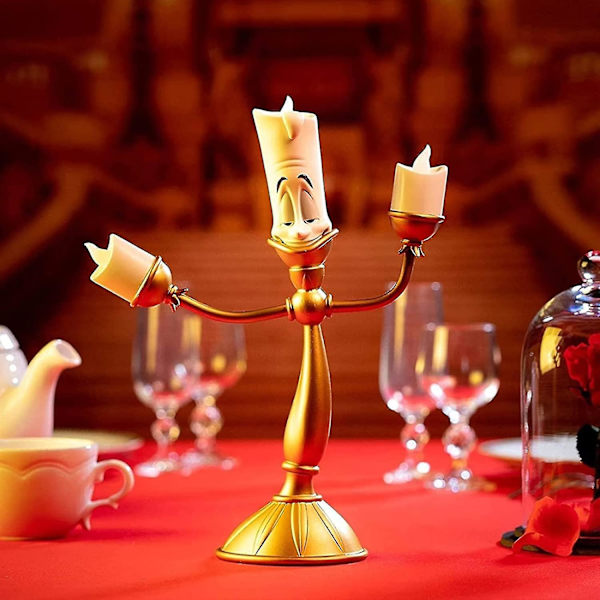 Clock Candle Beauty And The Beast Lysestage Lumiere Led Lysestage Til Bryllupsbord, Julefest, Boligdekoration Aespa