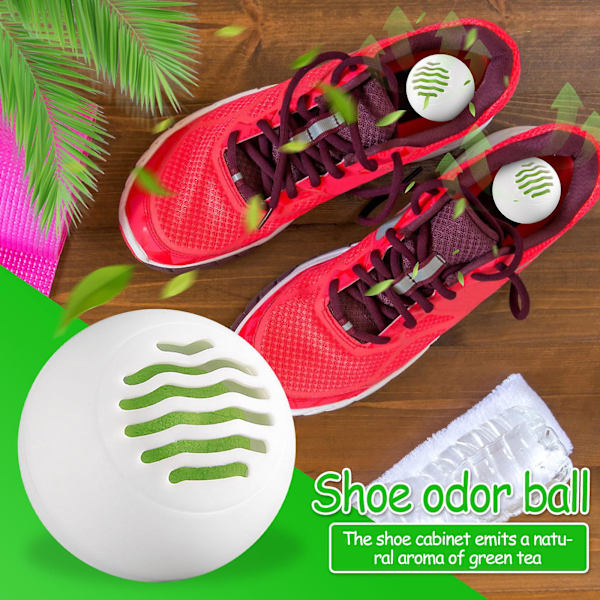 Nordic Portable Mini Deodorant Ball Hushållssko Lukt Deodorant Skoskåp Garderob Lukt Aromaterapi Deodorant Ball 8ST