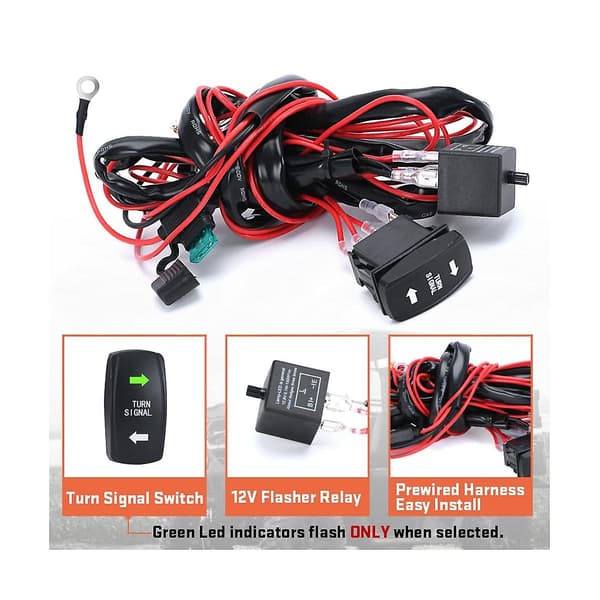 Universal Atv/utv Blinklys Sæt Horn Blinklys Relæ Kabel System Sæt Til Golfvogn Sxs Atv Utv S