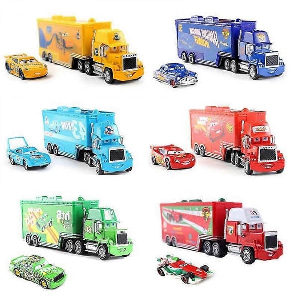 Die-cast lekesett: Biler 2 Lynet McQueen, Jackson Storm, Chick Hicks, Mack 3