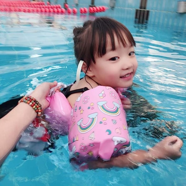 Simväst för toddler för barn simträning, flickor pojkar sim flytväst armvingar för pölar, pool, strand, sjö