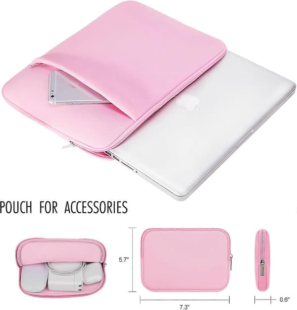 15,6\" laptop sleeve (pink, opgraderet version), kompatibel