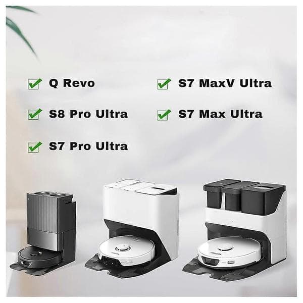 2 st silverjonmodulbyte för Roborock S7maxv Ultra / S7 Pro Ultra/Q Revo / S8 / S8 Pro Ultra / S8+ / S8 Plus White