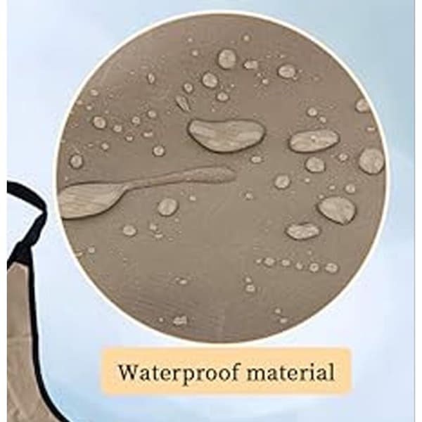 Justerbart Khaki Oxford Tøy Hageforkle med Lommer, Vanntett Multifunksjonelt Arbeidsforkle, Snekkerforkle White