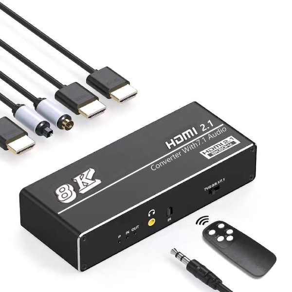 4k 120hz Audio Extractor Splitter Hdr 2.1 Toslink Spdif Converter Fk-m