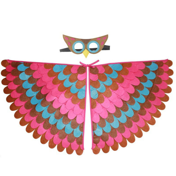 Birds Wing-kostyme Halloween Rollespill Party favoriserer Festival Shawl Rave Dress Up For Kids 21