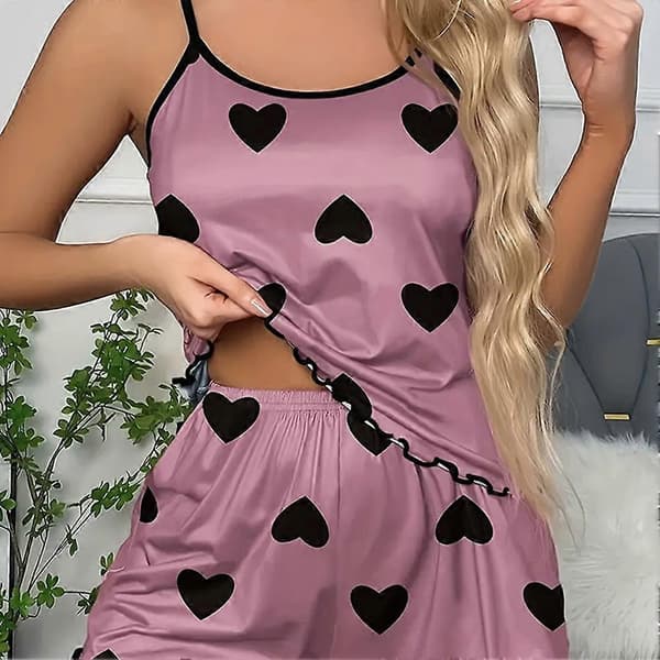 Dam Satin Nattkläder Pyjamas Set Silke Långärmad Sovkläder☃ J0N3 Blue S