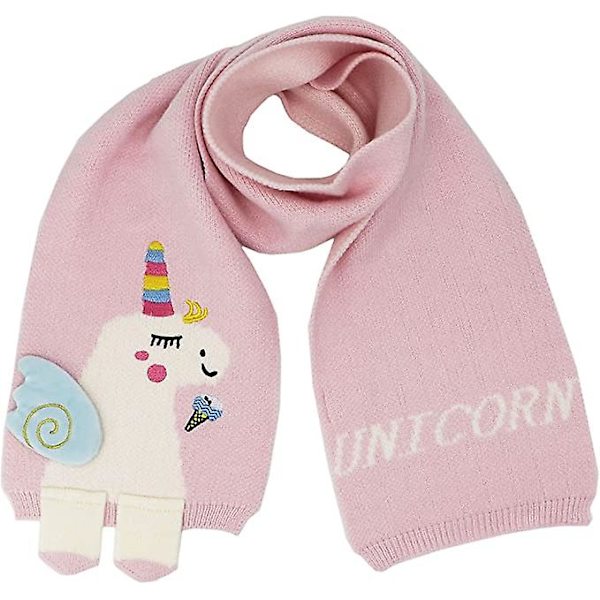 Wabjtam Barn Flickor Pojkar Vinter Söt Unicorn Scarf Sjal Varm Mjuk Mysig Mode Stickad Halsvärmare Scarfs